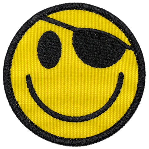 Tactical smiley embroidered morale patch