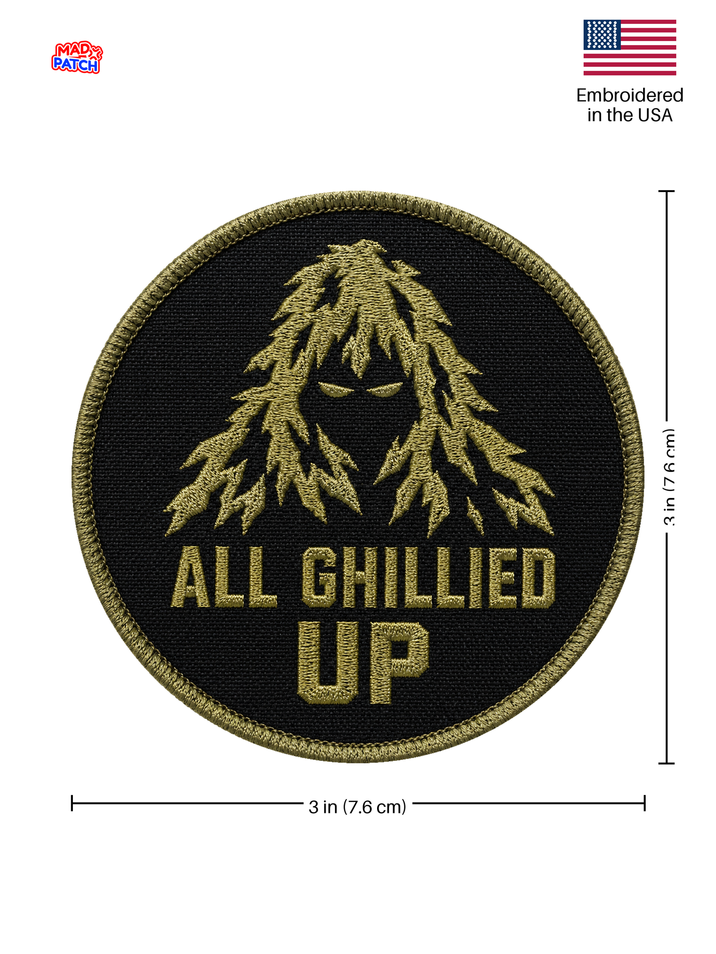 All Ghillied Up Patch Dimensions