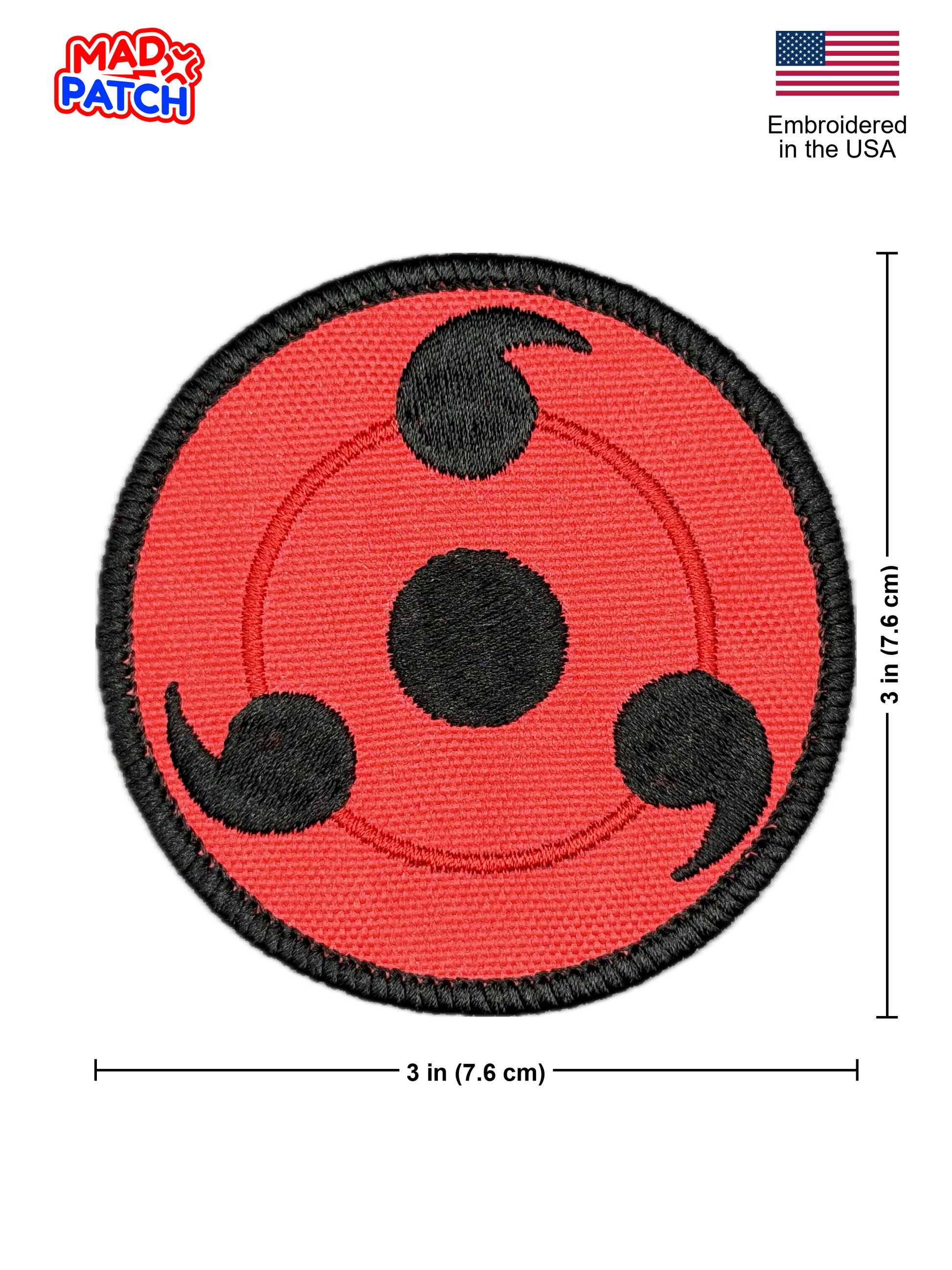 Anime Sharingan Eye Patch Dimensions