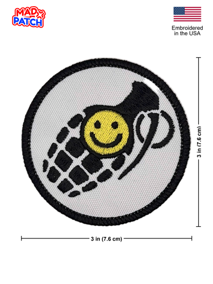Bad Company Grenade Smile Patch Dimensions