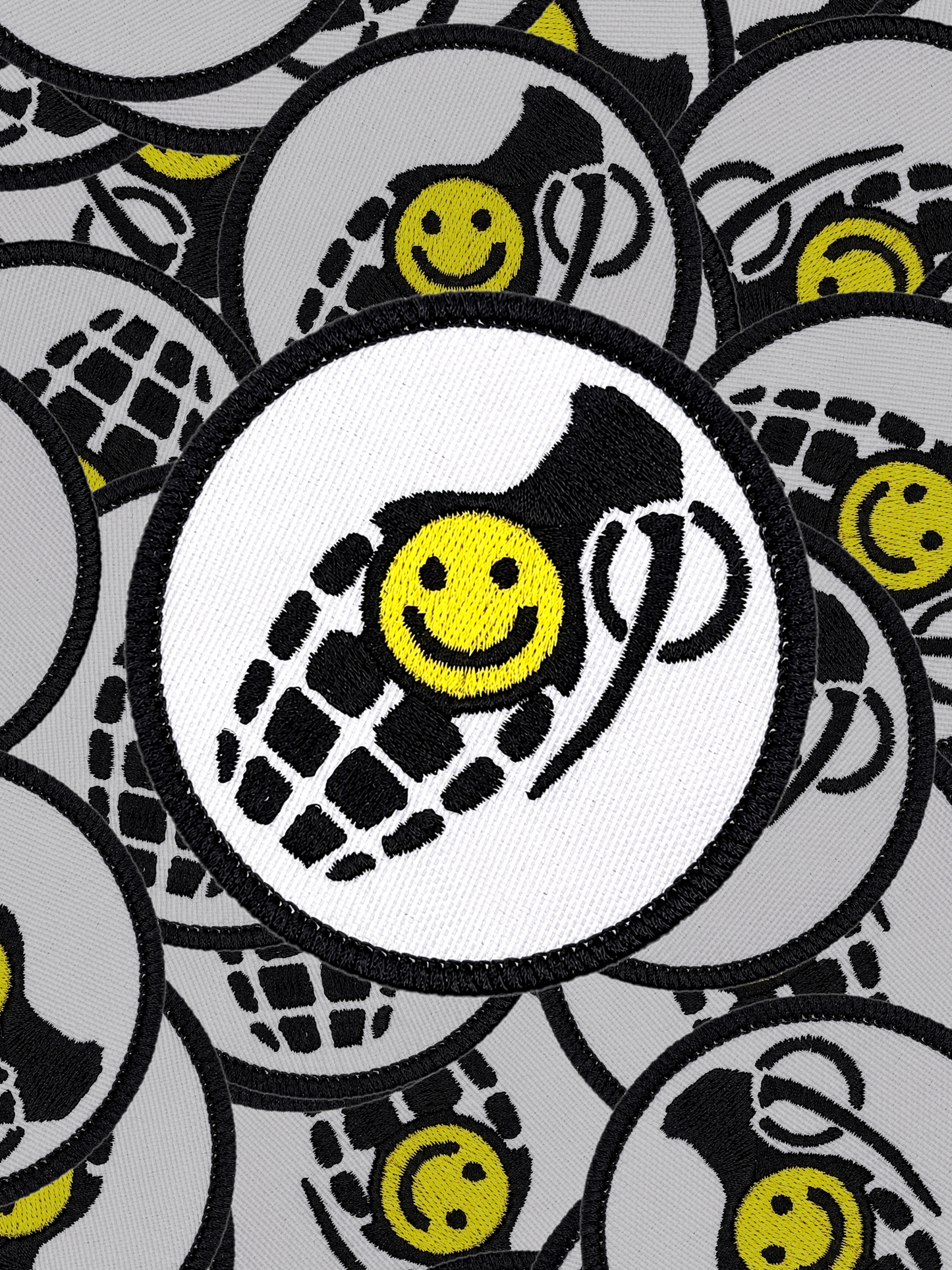 Bad Company Grenade Smile Patch Pile