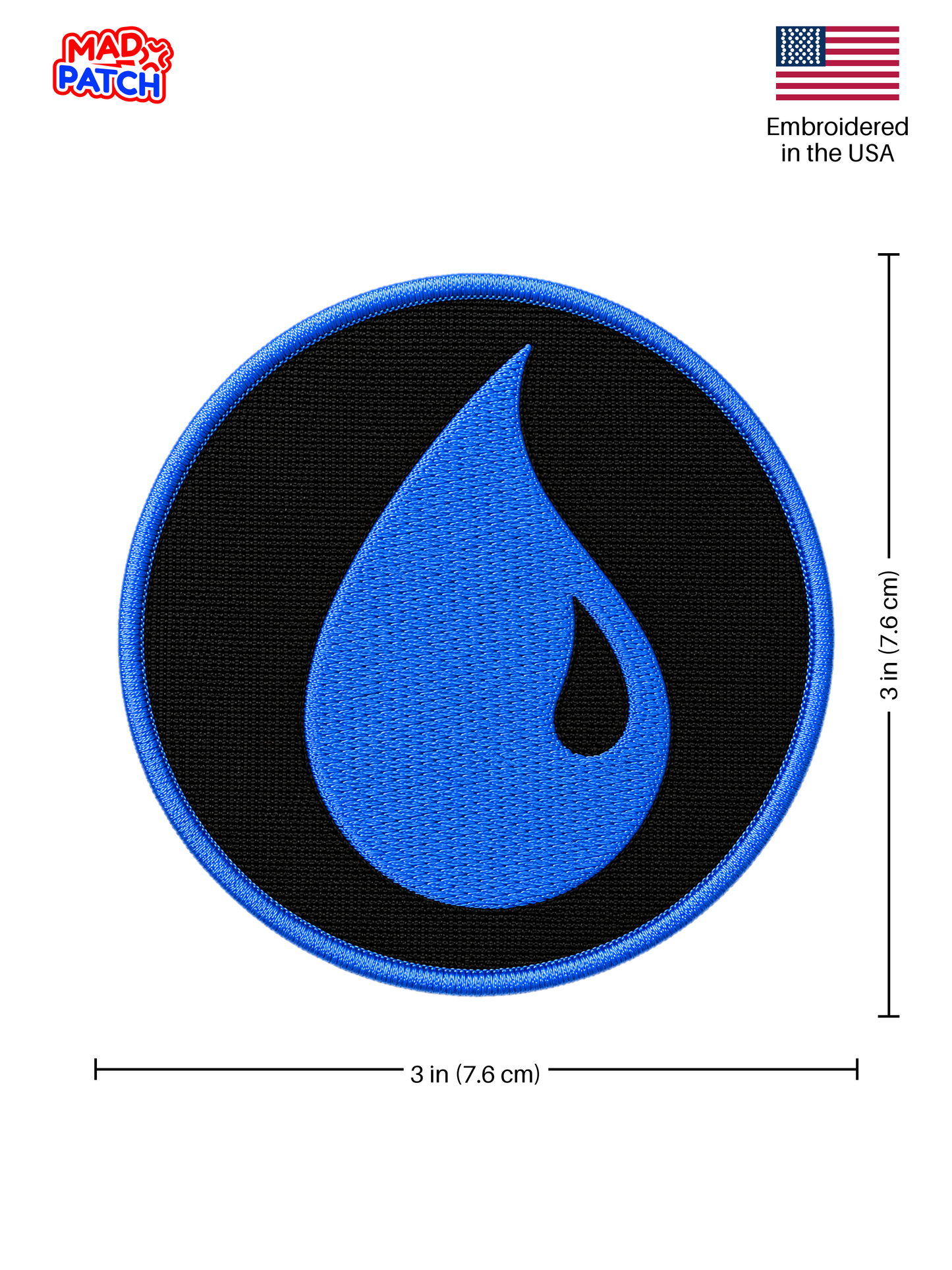 Blue Mana Patch Dimensions