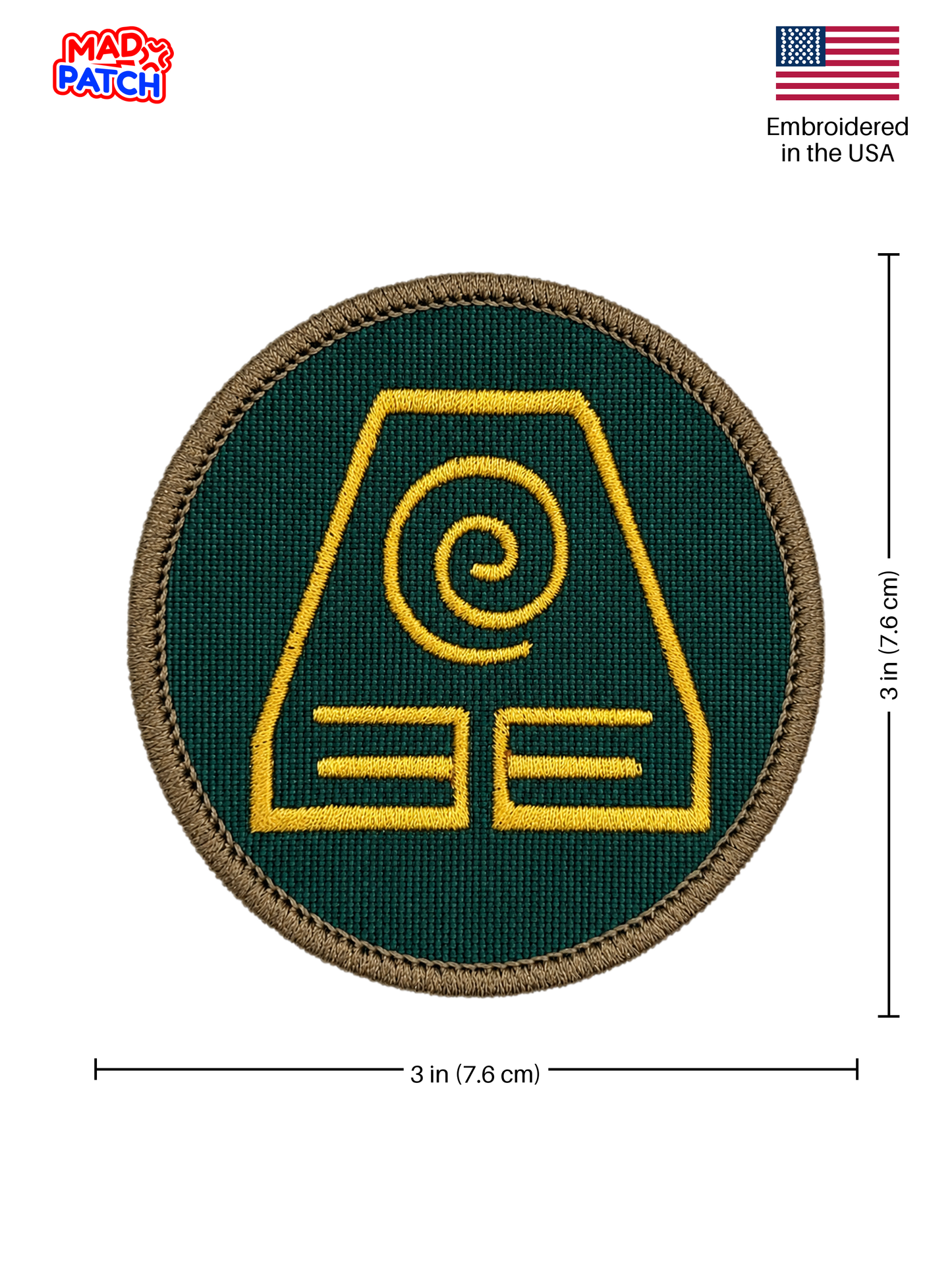Earthbending Patch Dimensions