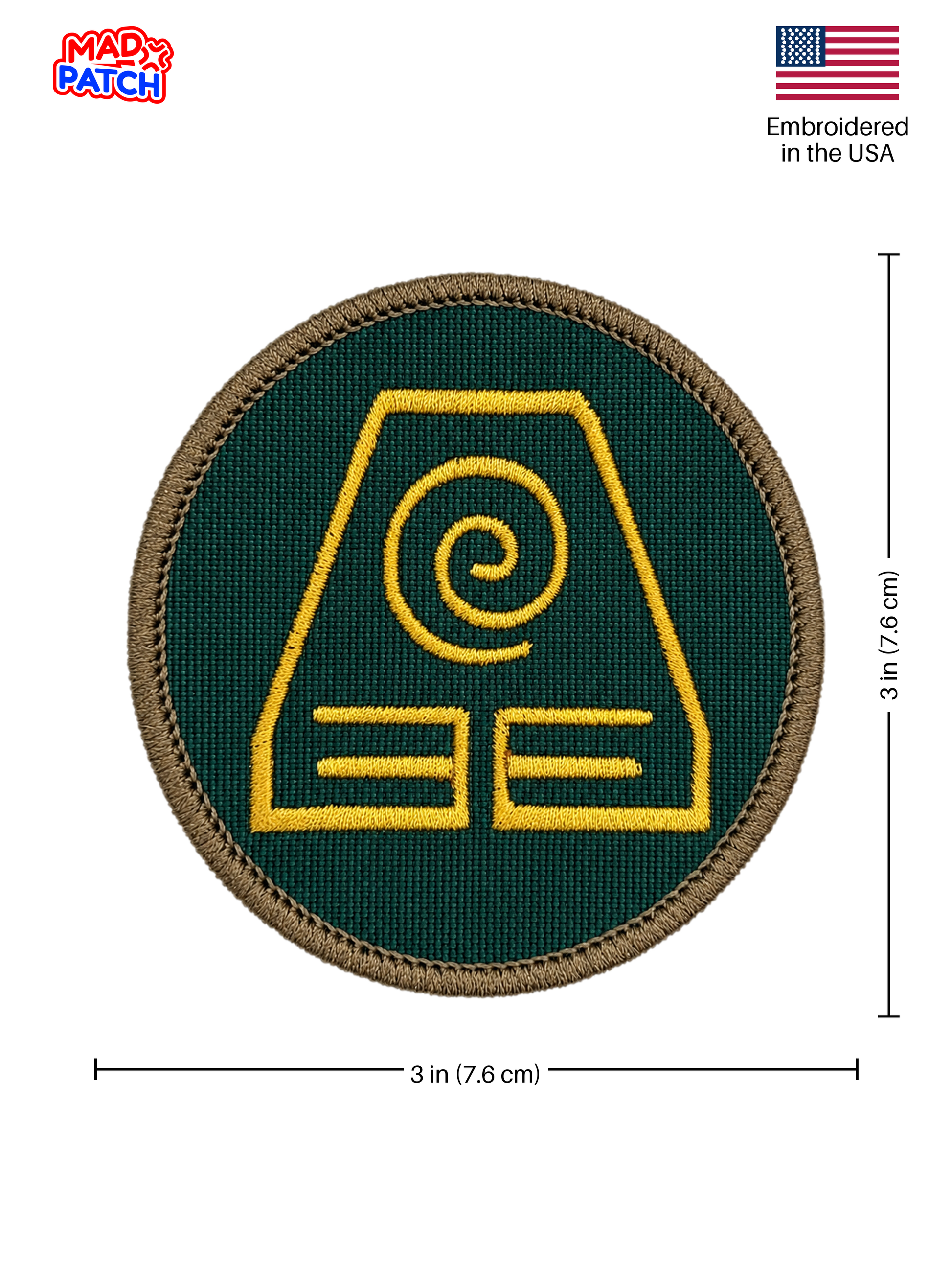 Earthbending Patch Dimensions