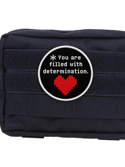 Filled with Determination Patch Velcro