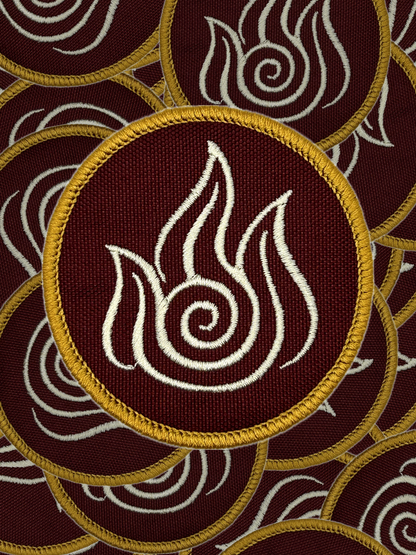 Firebending Patch: Sew-On, Iron-On, or Velcro
