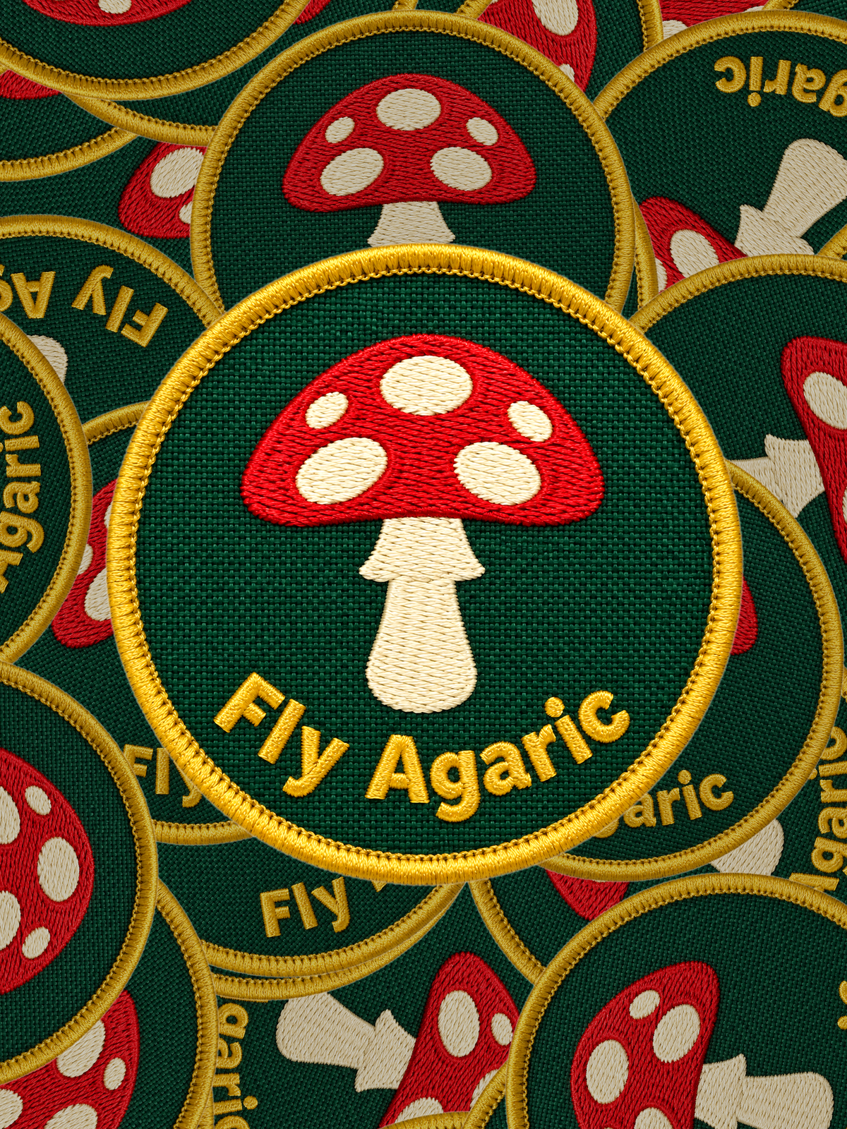 Fly Agaric Mushroom Patch Pile