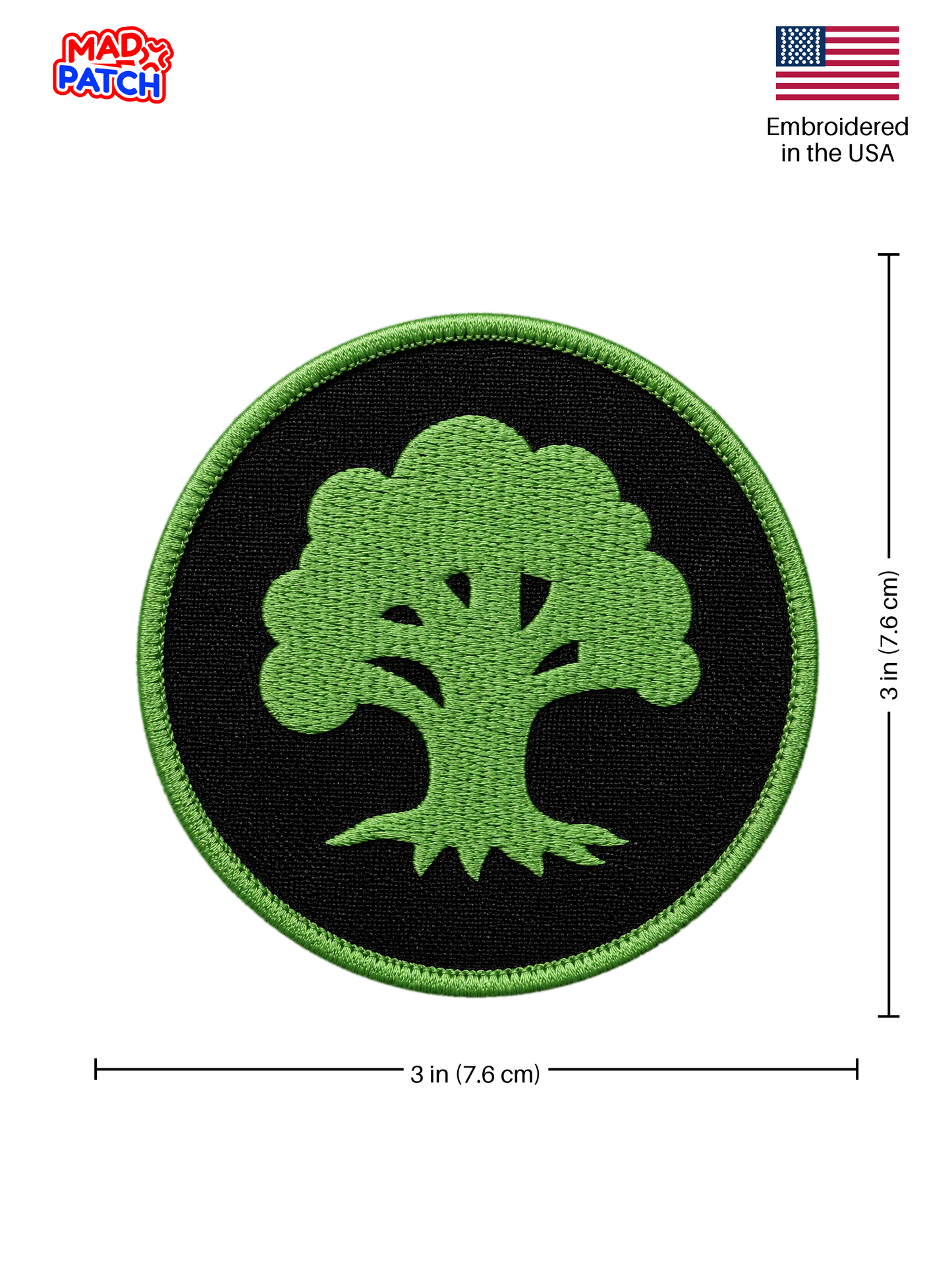 Green Mana Patch Dimensions