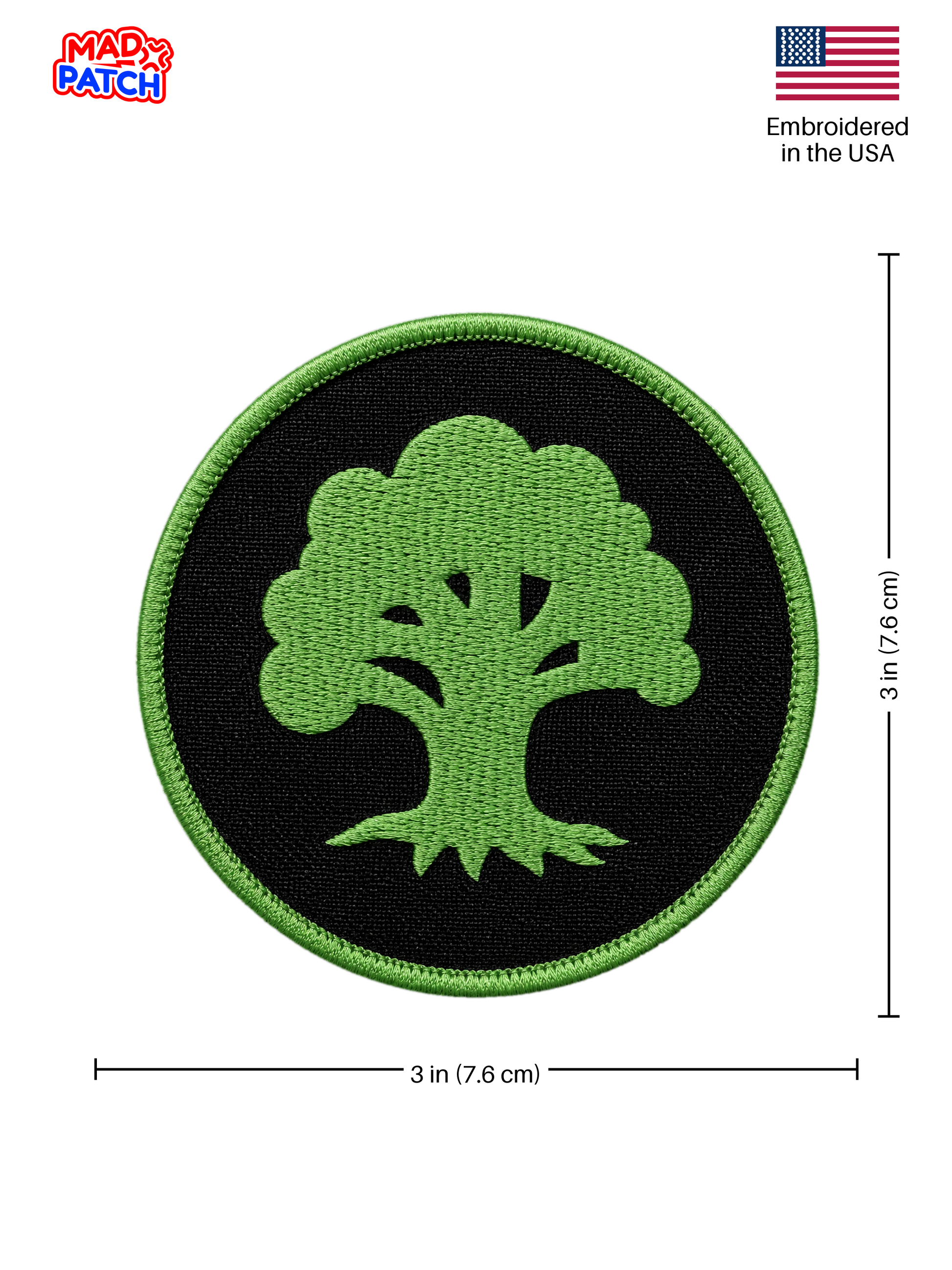Green Mana Patch Dimensions
