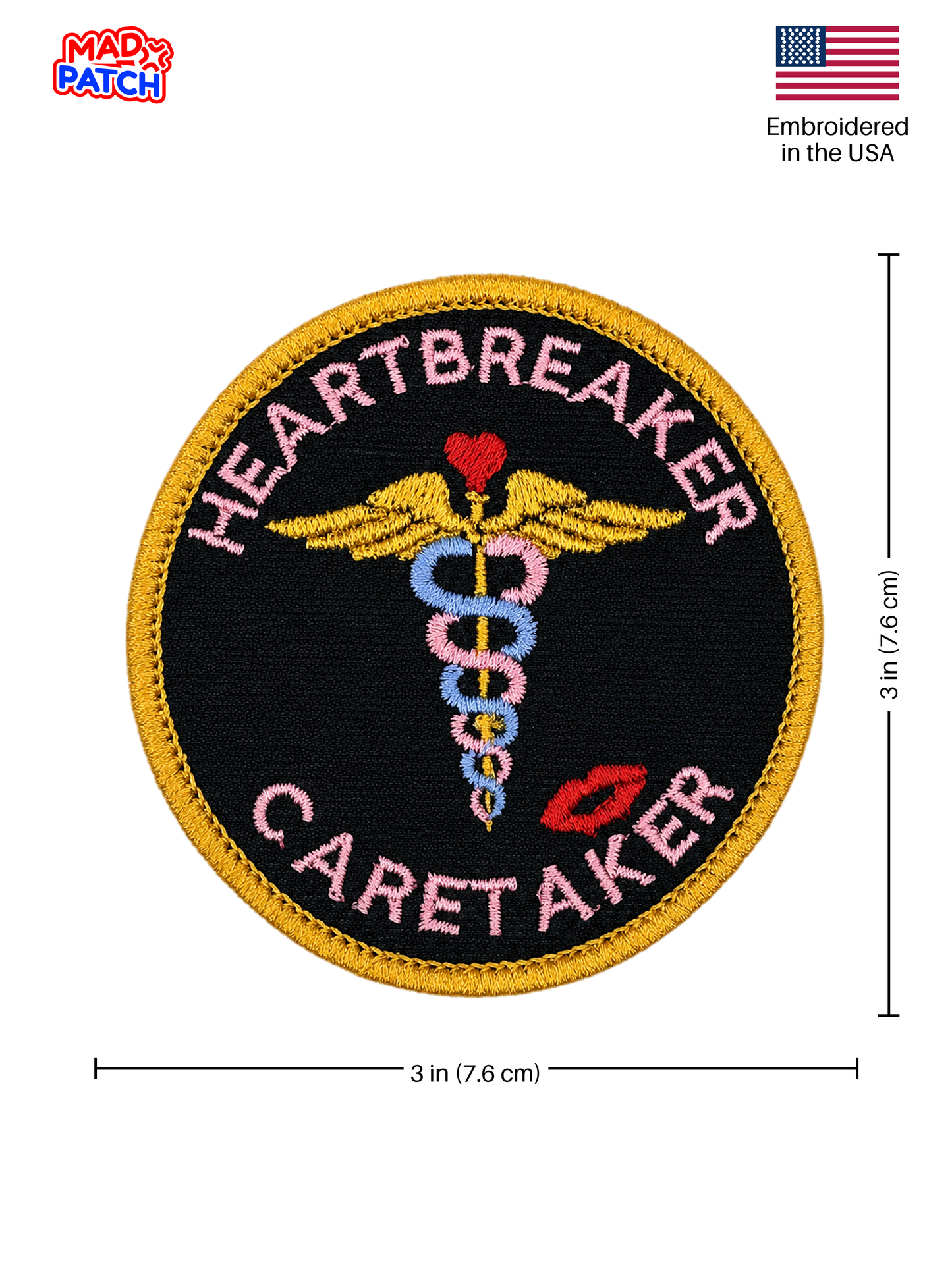 Heartbreaker Caretaker Patch Dimensions