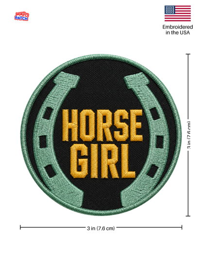 Horse Girl Patch Dimensions