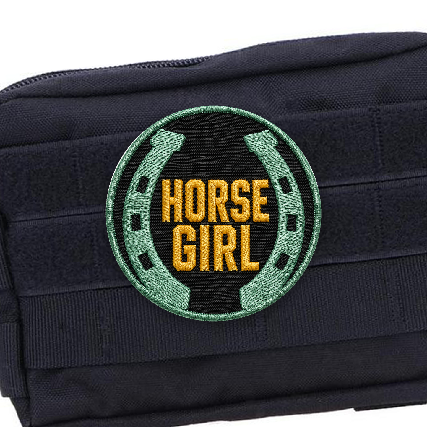 Horse Girl Patch on tactical pouch