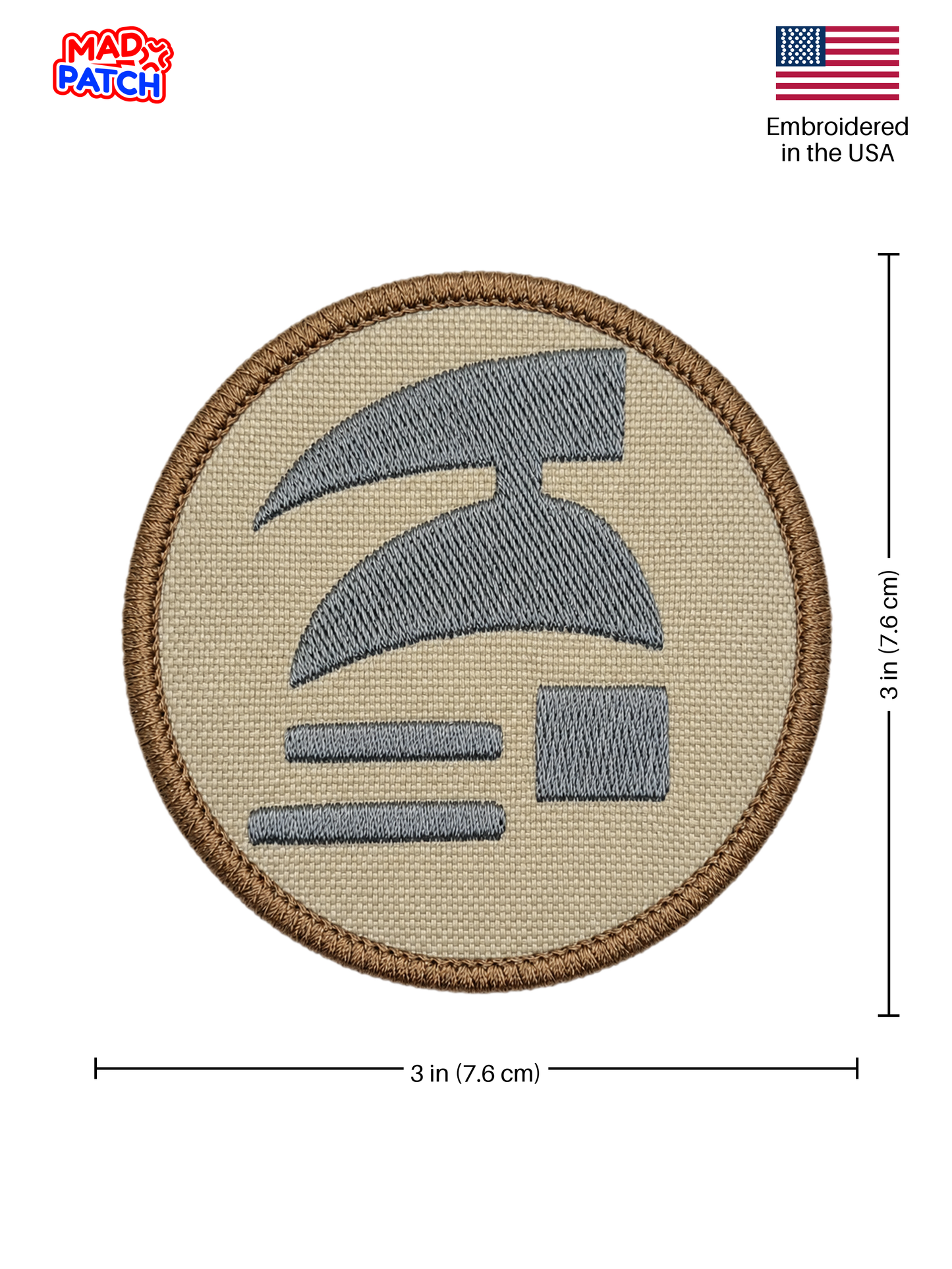 Ironman Patch Dimensions