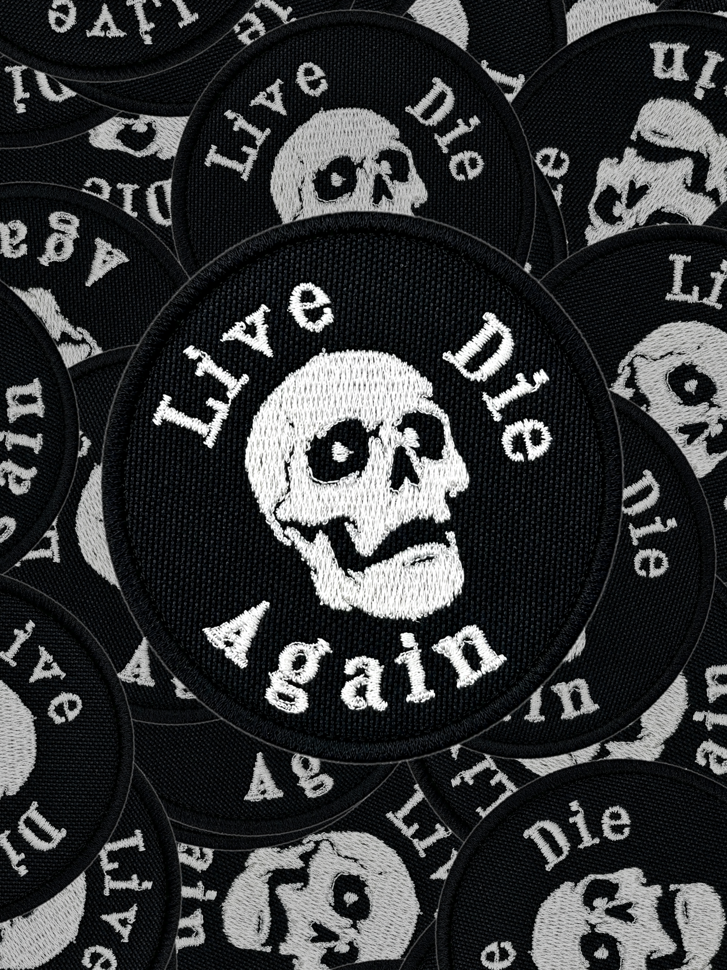 Live Die Skull Patch Pile