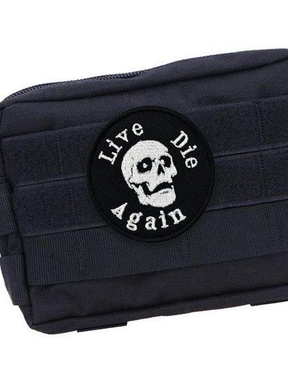 Live Die Skull Patch Velcro