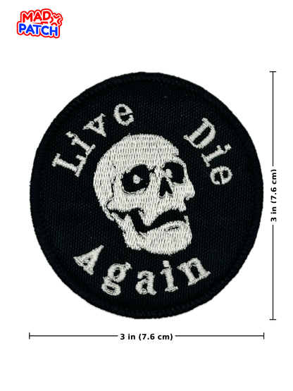 Live Die Skull Patch png Dimensions