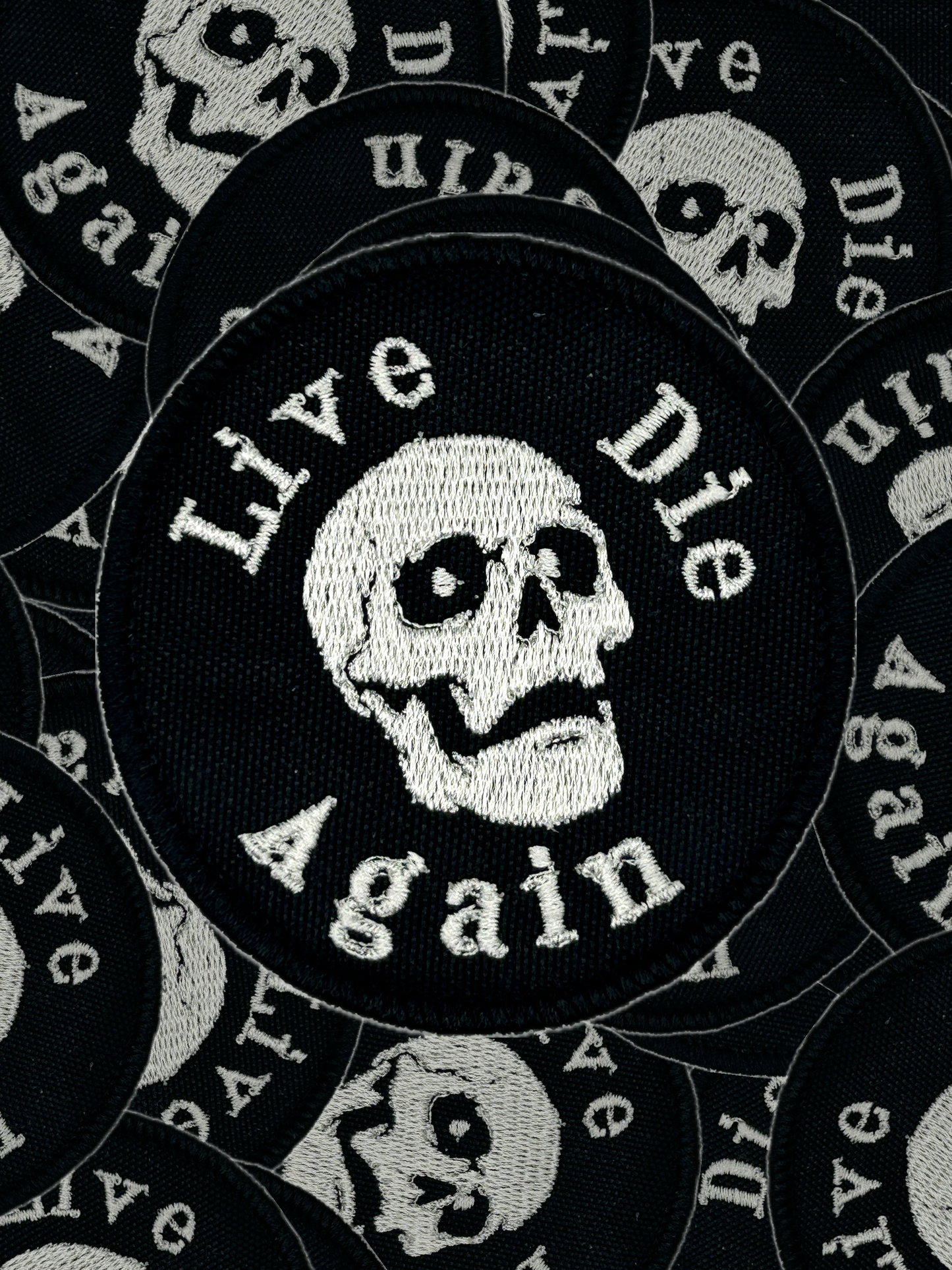 Live Die Skull Patch png Pile