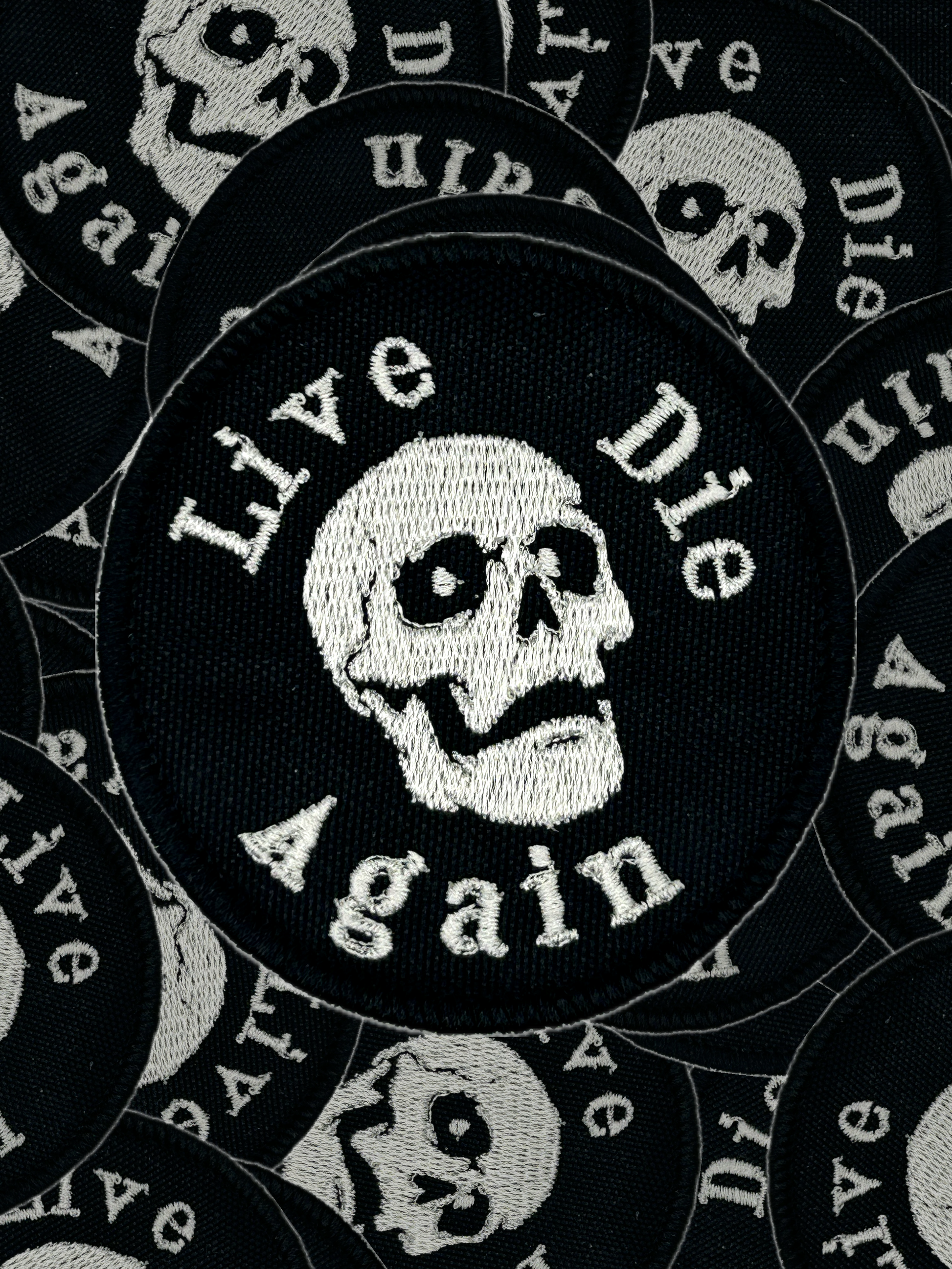Live Die Skull Patch png Pile