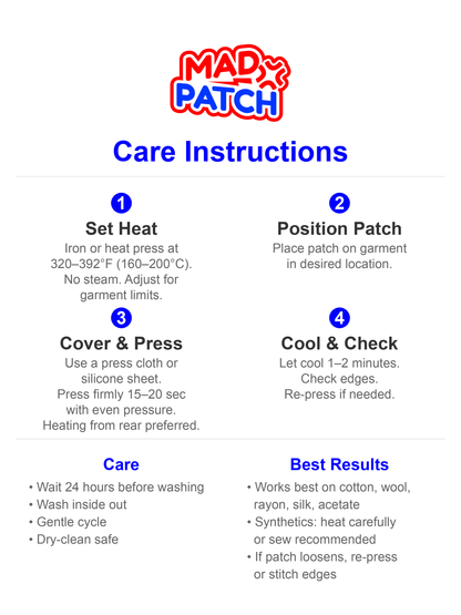 MadPatch Care Instructions