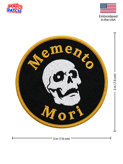 Memento Mori Skull Patch Dimensions