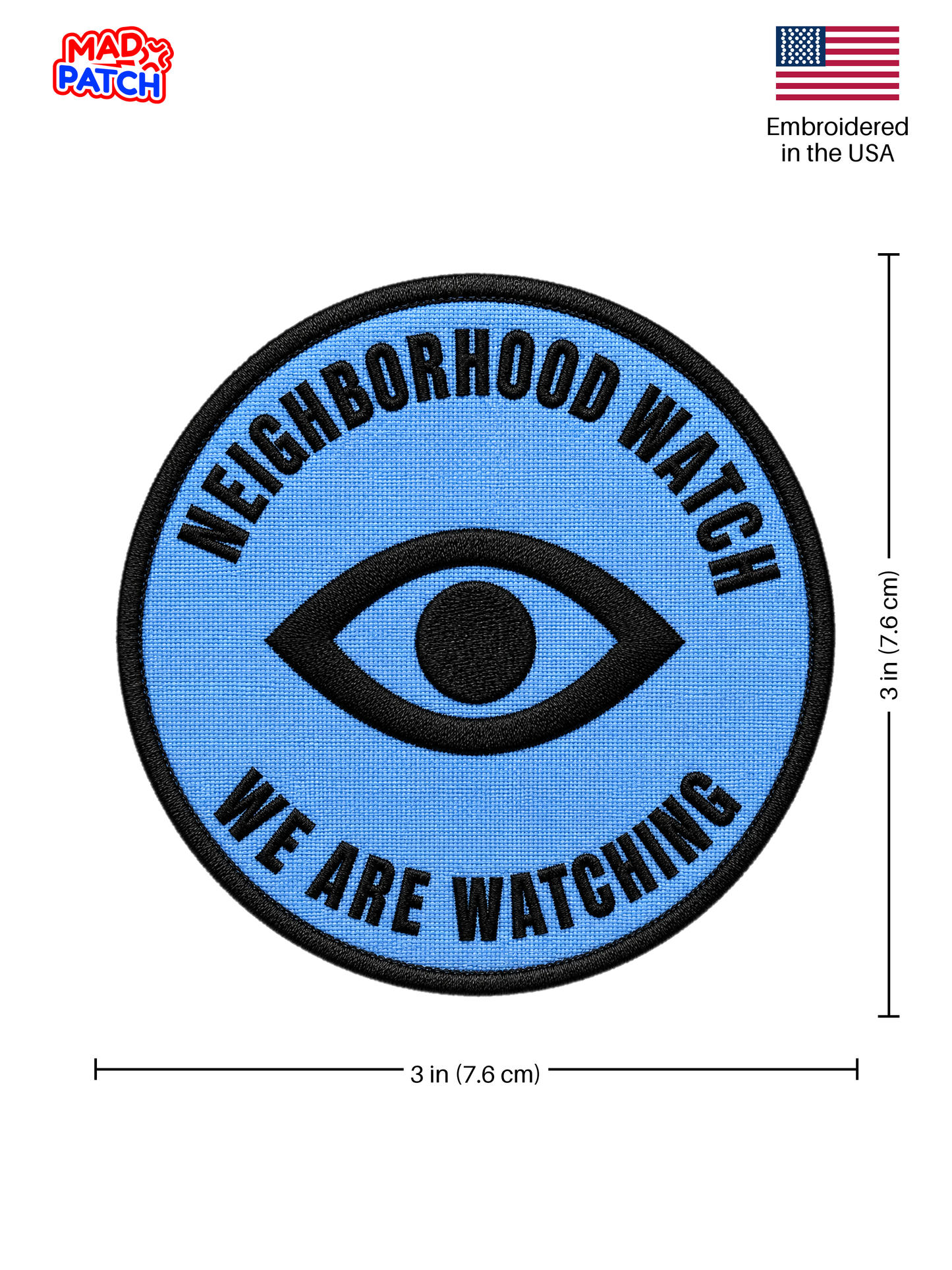 Neighborhood Watch Patch Dimensions