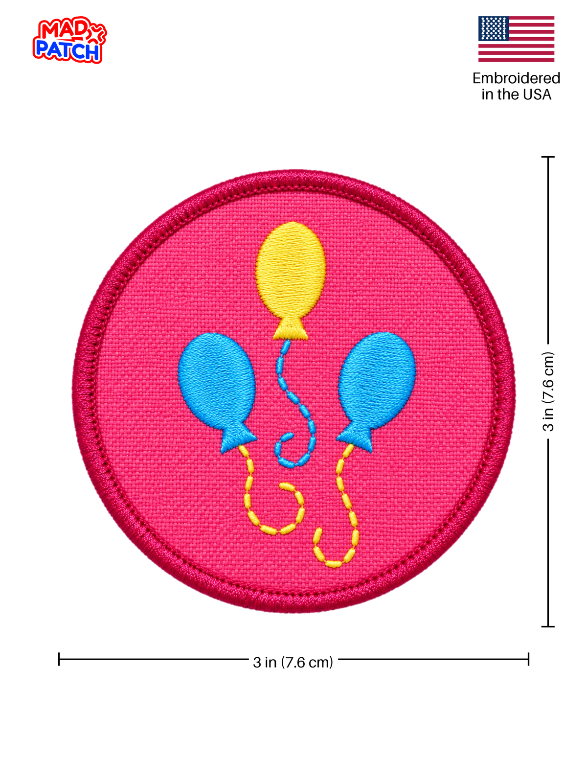 Pinkie Pie Patch Dimensions