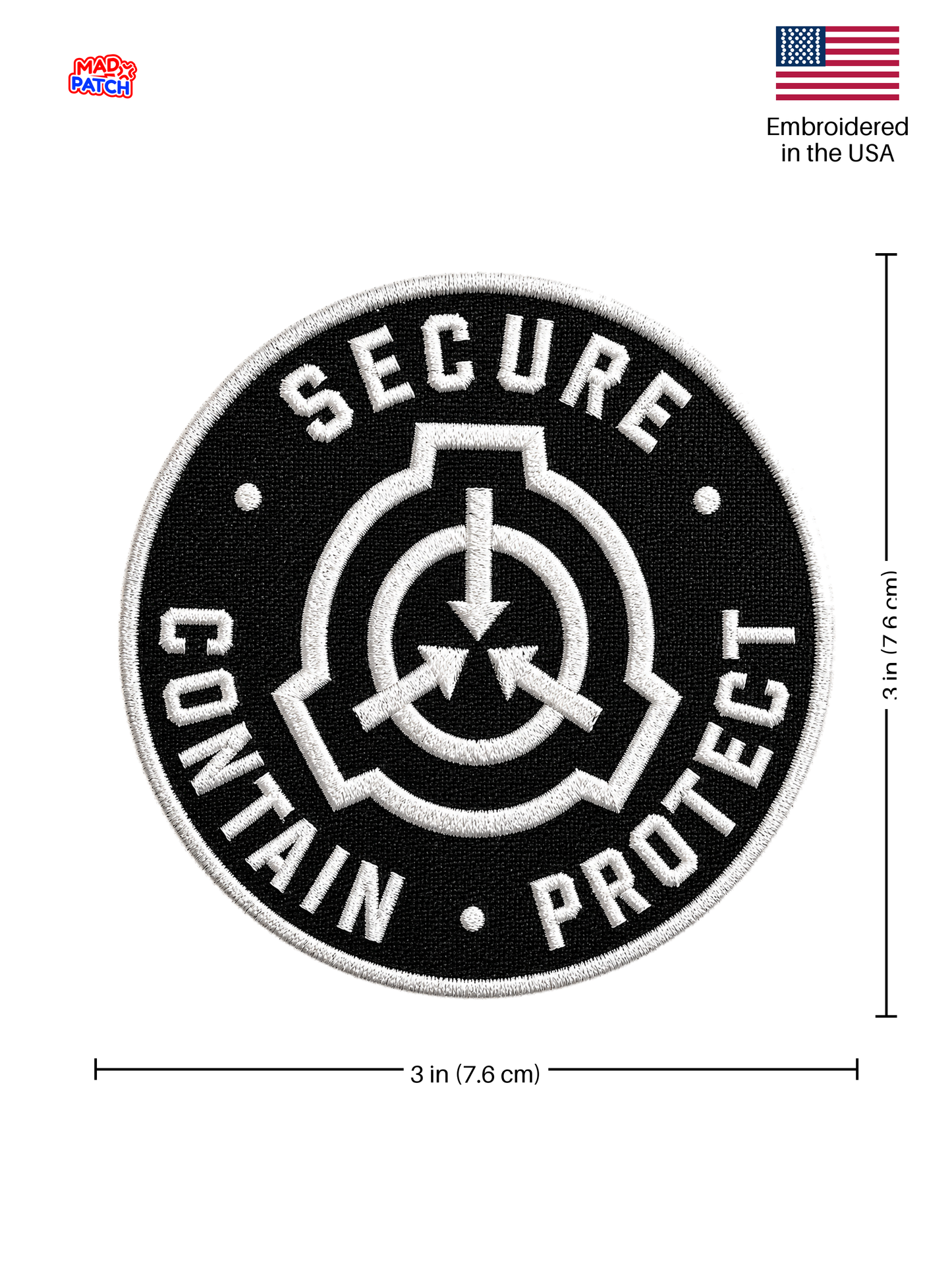 SCP Foundation Logo Patch Dimensions