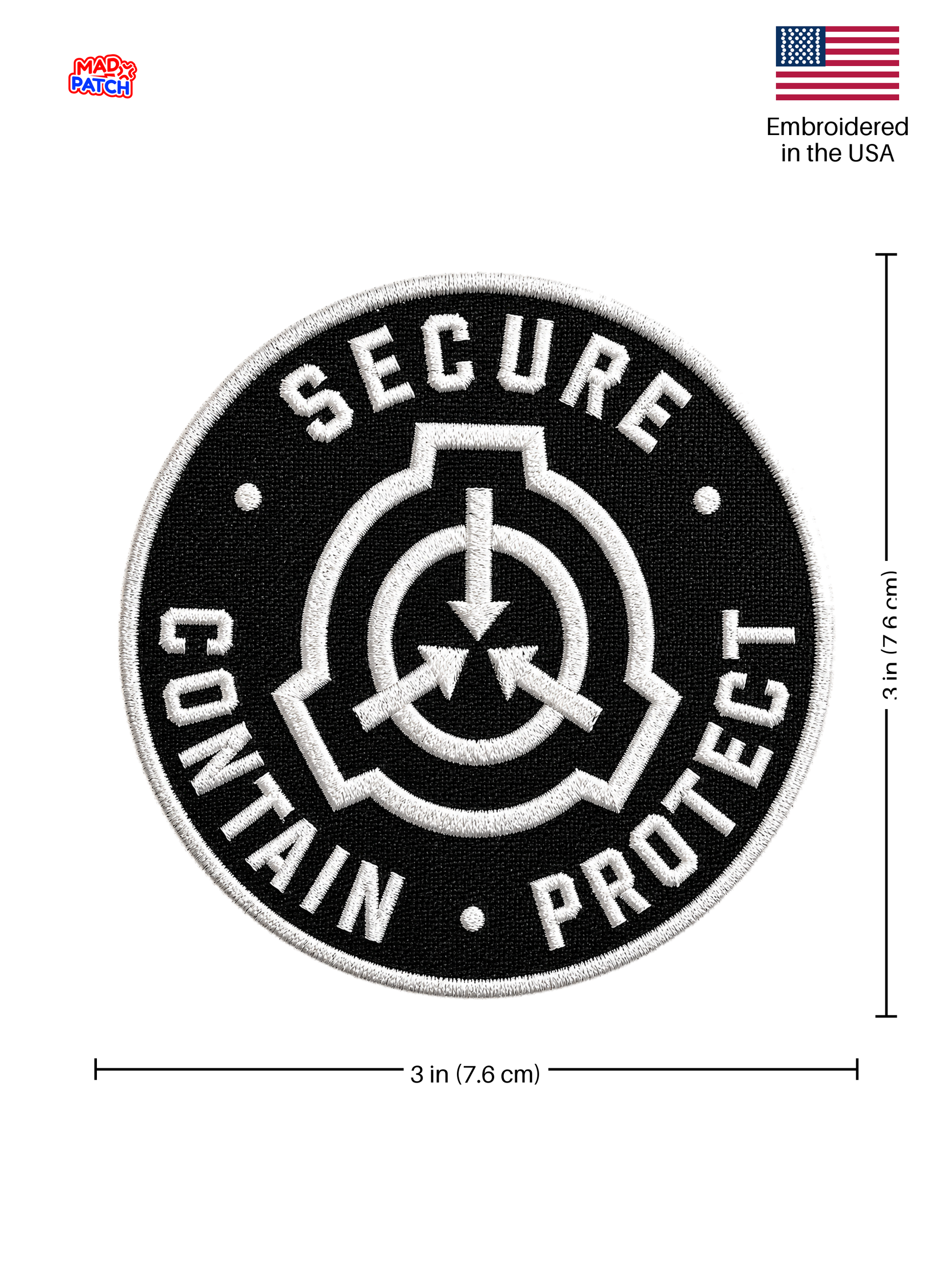 SCP Foundation Logo Patch Dimensions