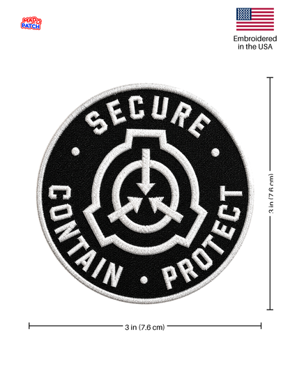 SCP Foundation Logo Patch Dimensions