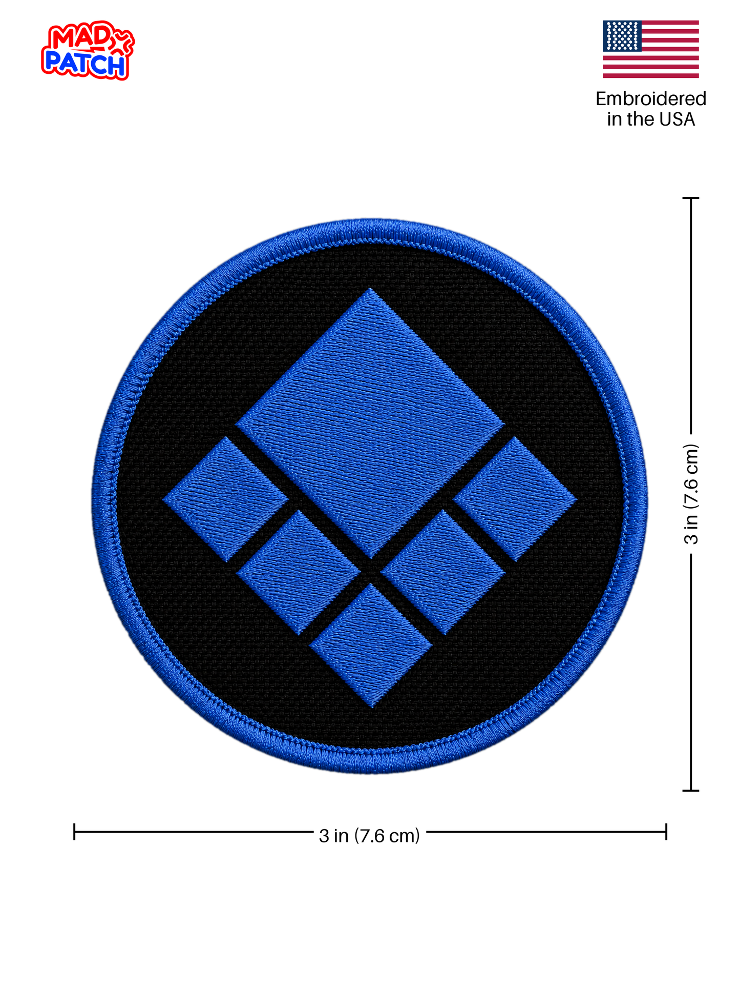 UEF Emblem Patch Dimensions