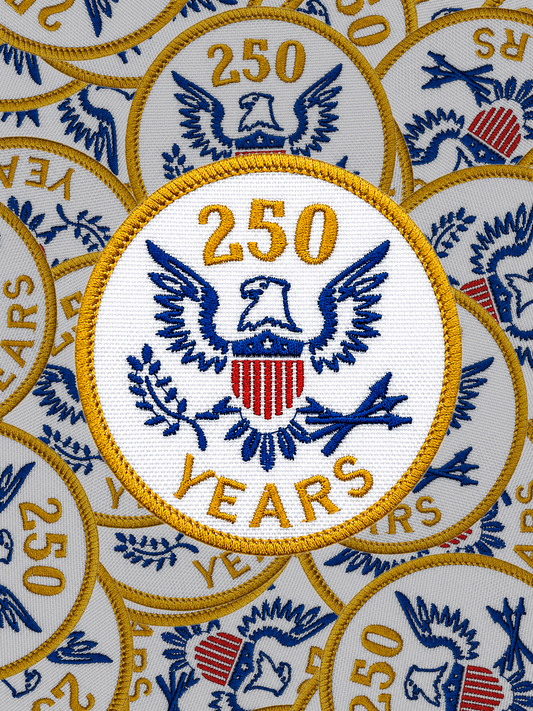 USA 250 Years Patch Pile