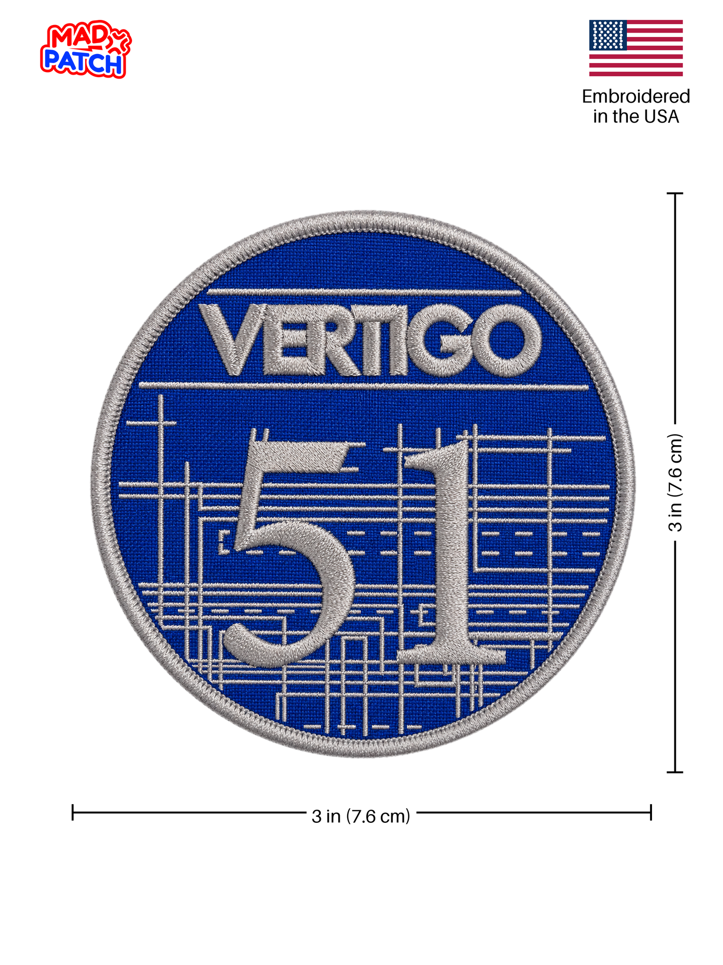 Vertigo Patch Dimensions