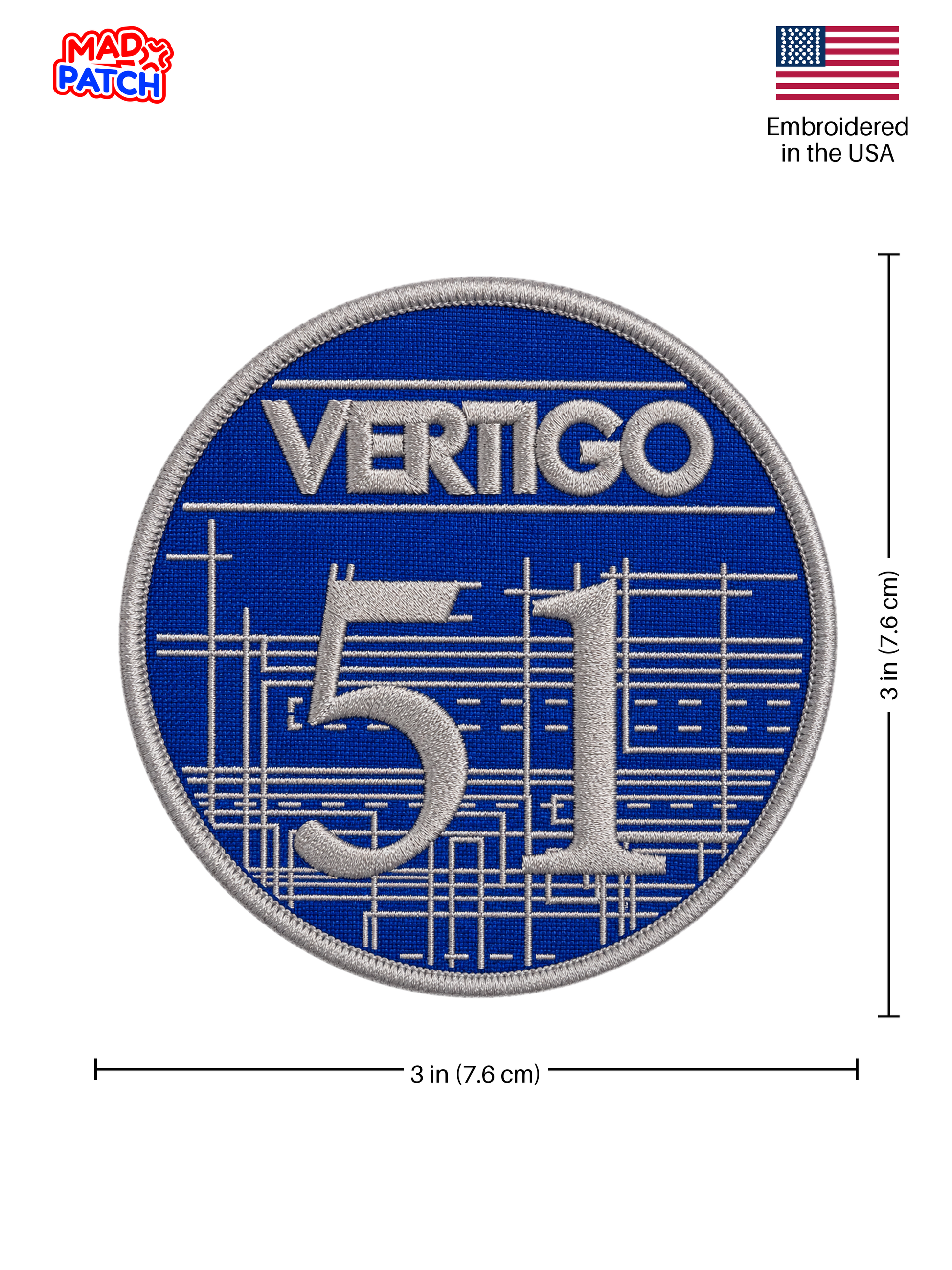 Vertigo Patch Dimensions