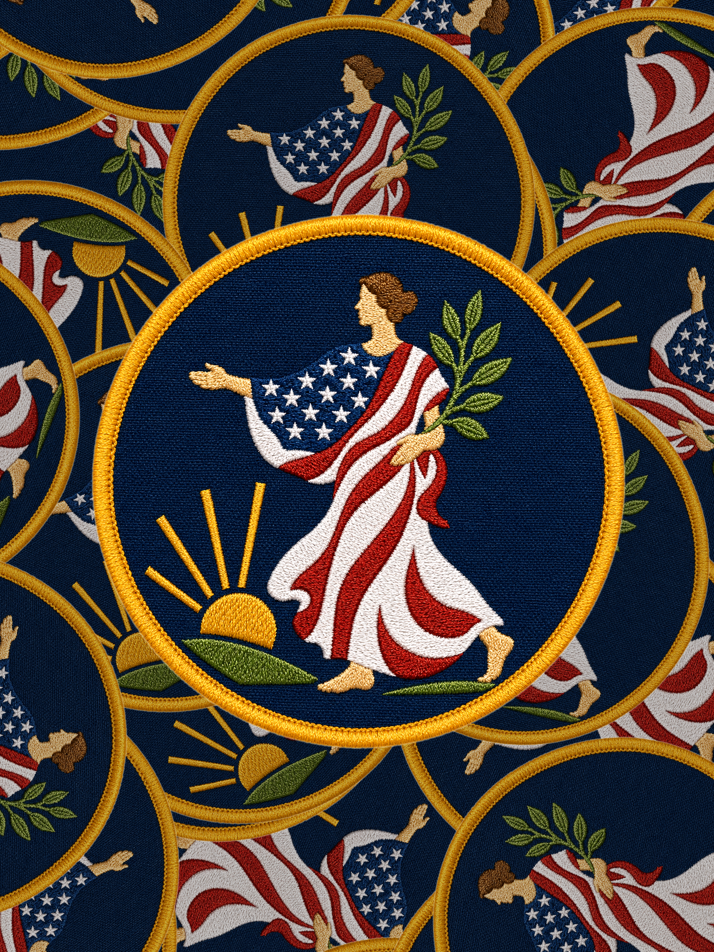Walking Liberty Patch Pile