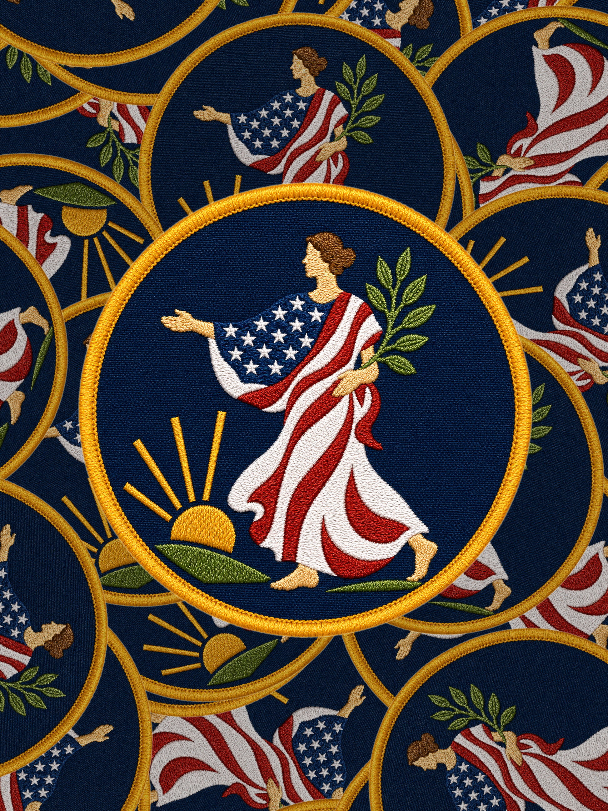 Walking Liberty Patch Pile