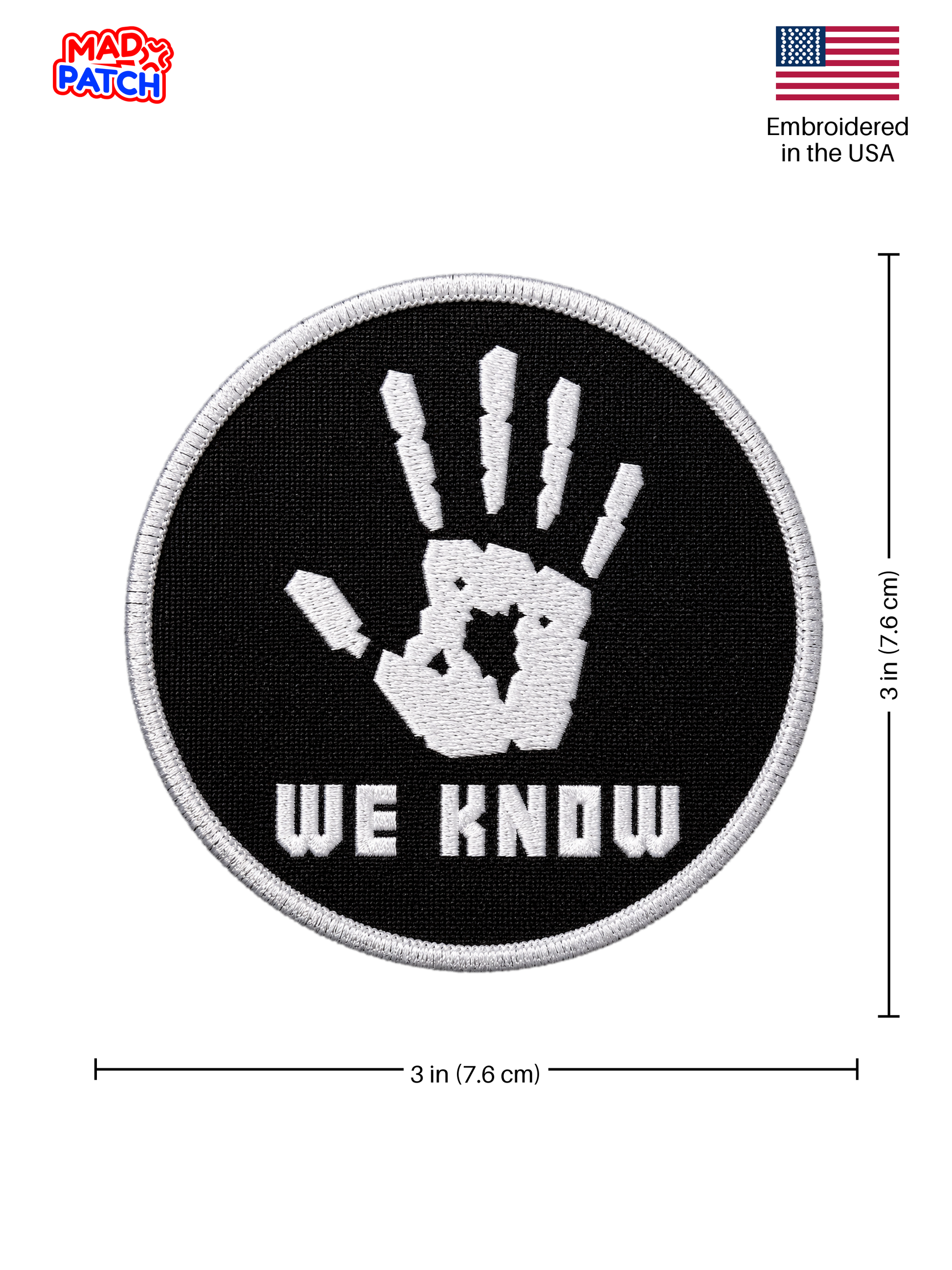 We Know Dark Brotherhood Patch Dimensions